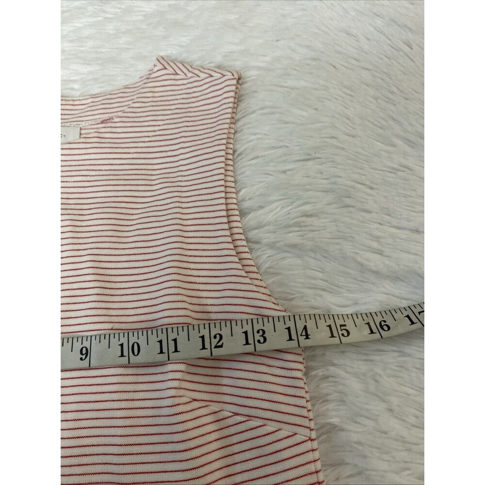 Banana Republic Sheath Dress Women's Size Petite XXS White Red Striped Knit - Picture 5 of 11